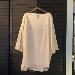 COS Long Cream Organic Cotton Shirt Size L